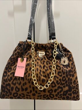 Juicy Couture Exclusive (NWT) Fashionable Juicy Tote in Natural Leopard